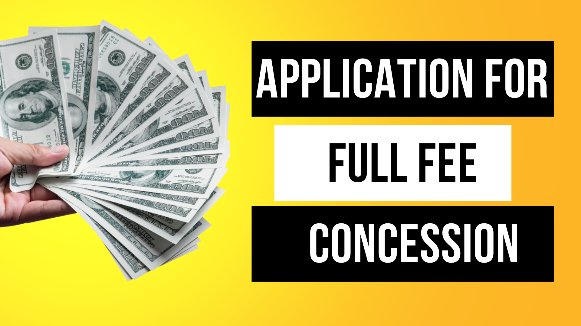 Application For Full Fee Concession For 7th 8th & 9th Class