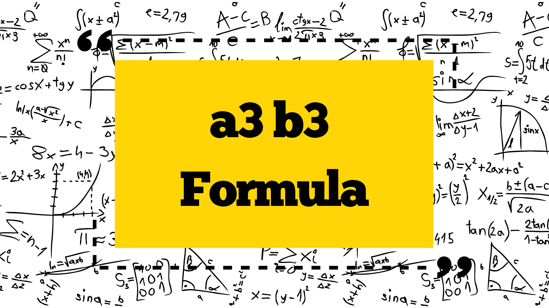 A3 B3 Formula - With Questions And Answers